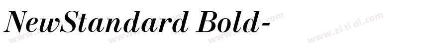 NewStandard Bold字体转换